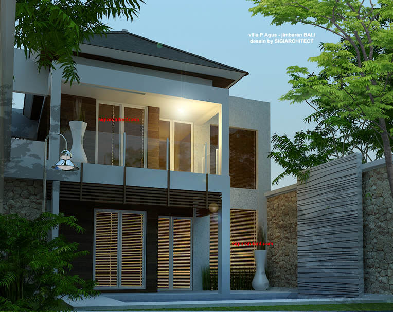 desain villa minimalis renovasi fasad 1