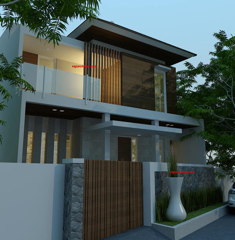 desain villa minimalis renovasi fasad 3