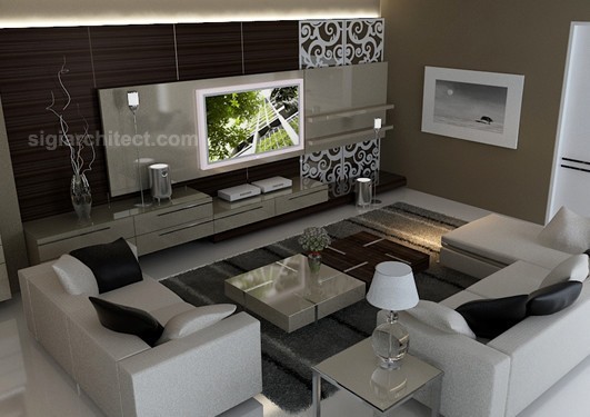 Desain Interior Rumah Minimalis | Living Room 1