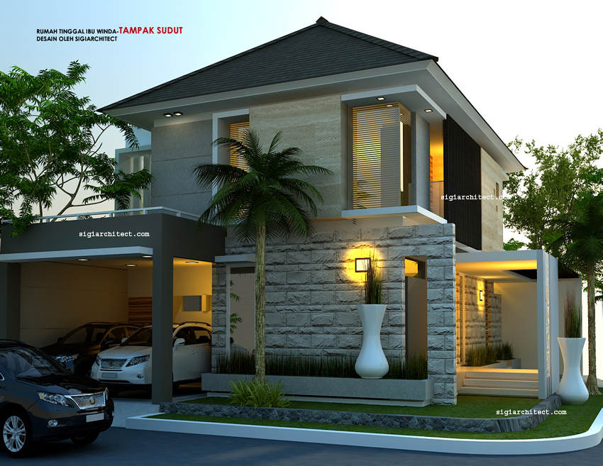 Model Rumah Hook 2 Lantai & Roof Garden