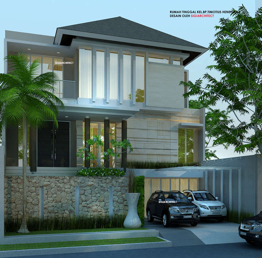  Desain  Rumah  3 Lantai  Minimalis  Tropis