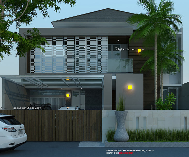  Desain  Rumah  2  Lantai  Minimalis  Tropis Modern 