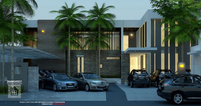 Desain Rumah Kost Ekslusif 2 Lantai Desain Rumah Kantor