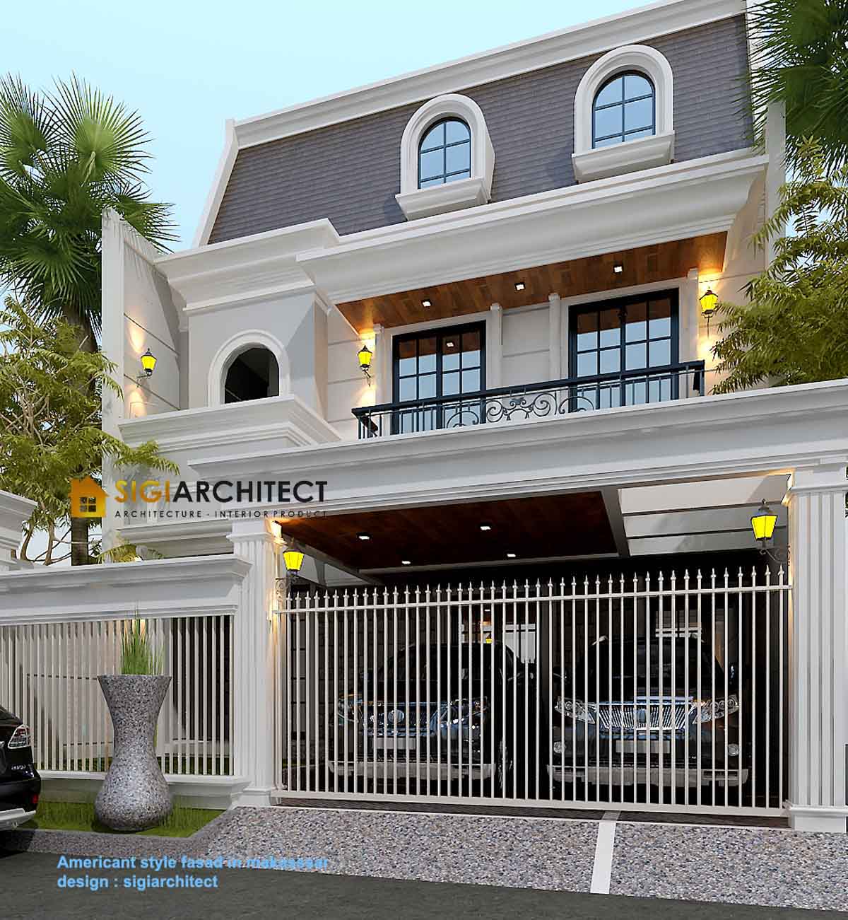 Rumah American Classic 2 Lantai LB 250 300 M2