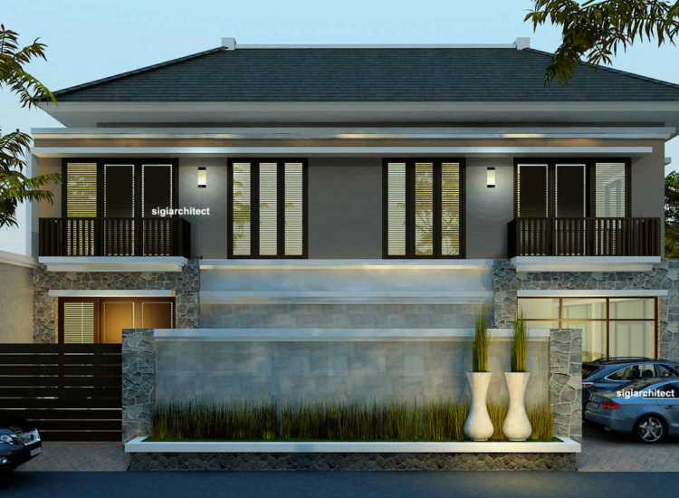 Desain Rumah Toko 2 Lantai, Model Tropis Minimalis