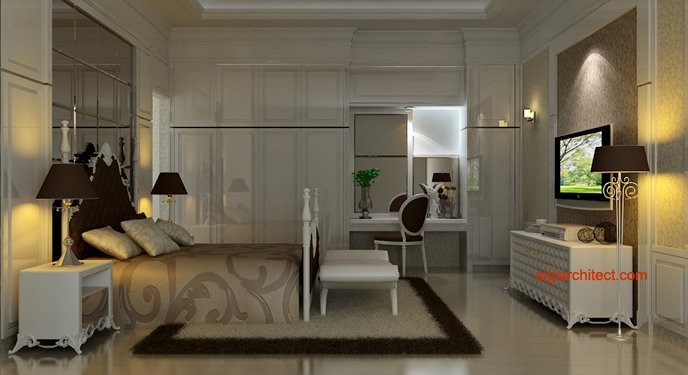Desain Interior Klasik Kamar  Tidur Bedroom