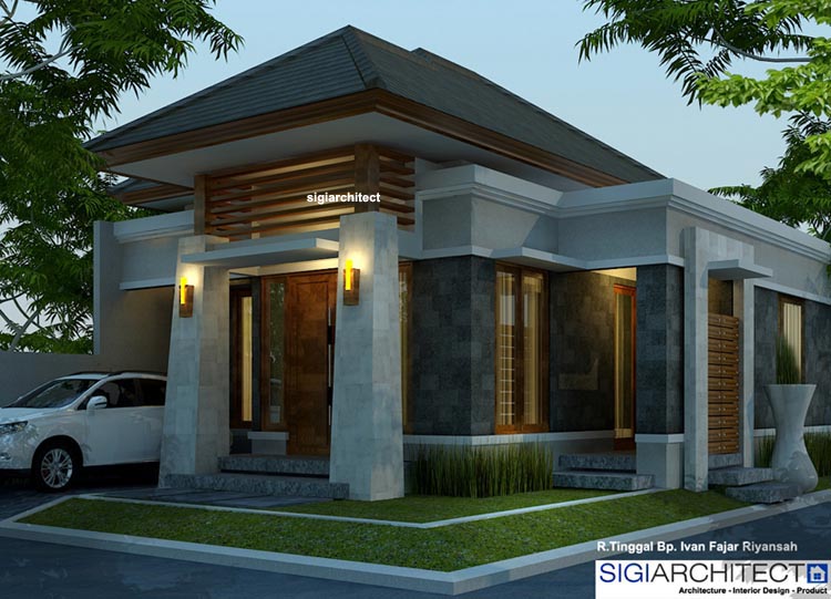 Gambar Desain  Rumah  Minimalis Semi Basement Hontoh