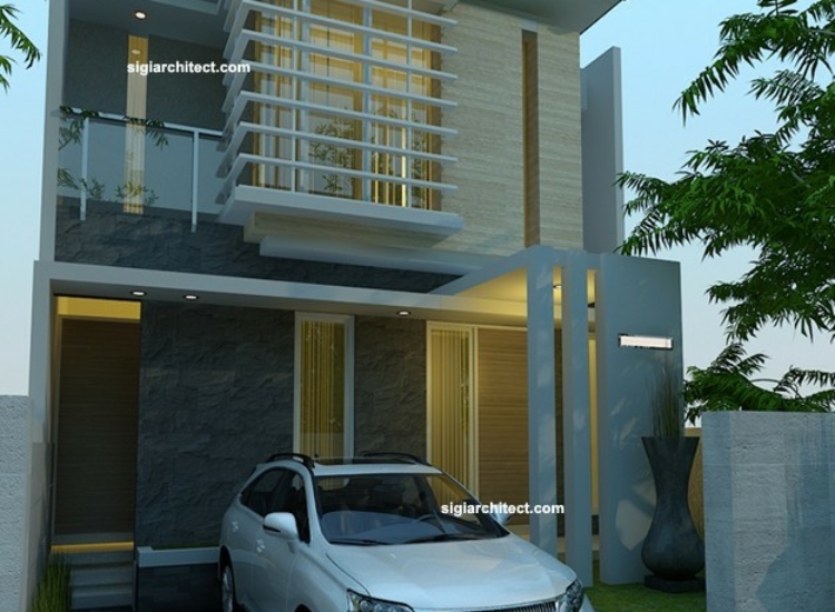 Desain Rumah Urban 2 Lantai, Model Tropis Modern, Type 250 M2