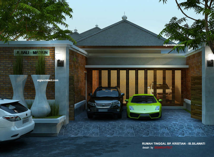 Desain Rumah Joglo, Model Villa Tropis 1 Lantai Type 300 M2