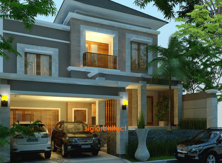Desain Villa Tropis & Kolam Renang, Model Rumah Split