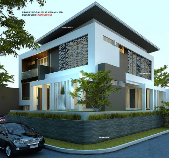 desain rumah pojok – Jasa Arsitek Desain Rumah Tropis, Villa Mewah