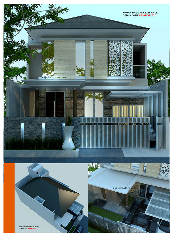  Desain  Rumah  Modern  Minimalis  2  Lantai 