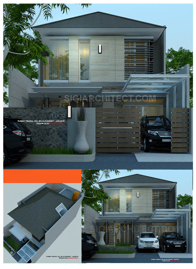 Model Rumah 2 Lantai Tropis Modern Khas Sigiarchitect
