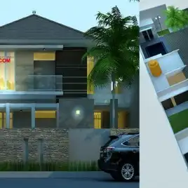Desain Rumah 2 Lantai Tropis di Bandung – Desain Rumah 