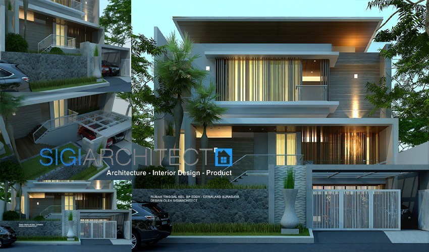 Model Rumah  Minimalis  Modern  3 Lantai  Desain Rumah  Mewah