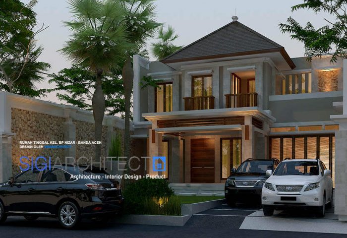 Desain Villa Bali Modern 2 Lantai Model Rumah Bali