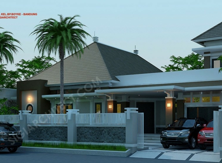 Rumah Bandung Tempo Dulu 2 Lantai & Desain Model Taman Luas