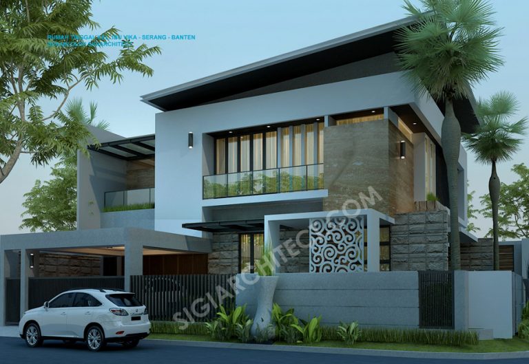 Rumah Hook Minimalis Modern 2 Lantai_DEPAN