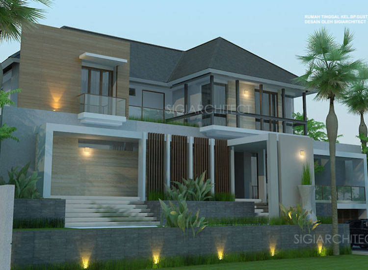 Villa Mewah Kolam Renang & Roof Garden Modern Tropis