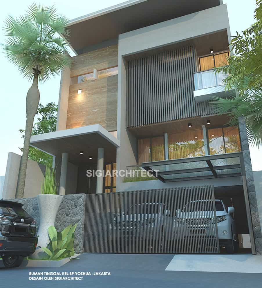  Rumah  Minimalis  3 Lantai  Fasad Modern Mewah