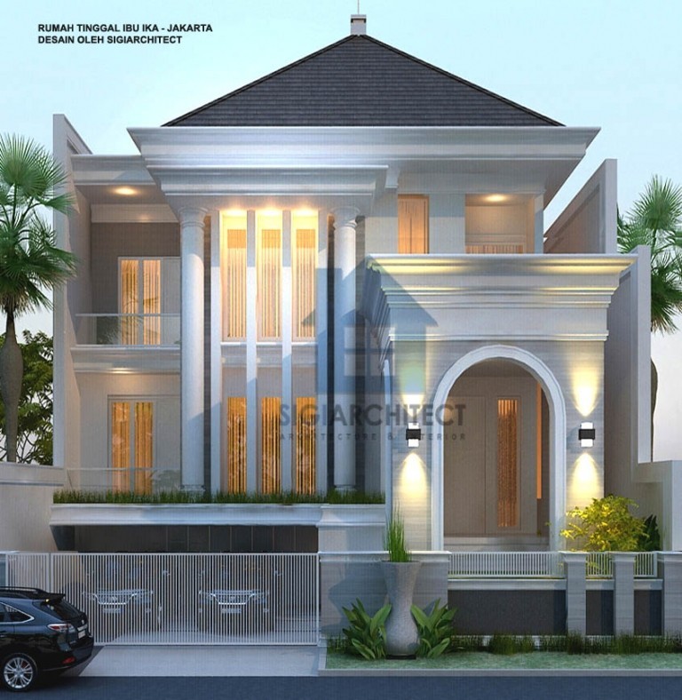 model rumah klasik modern 3 lantai