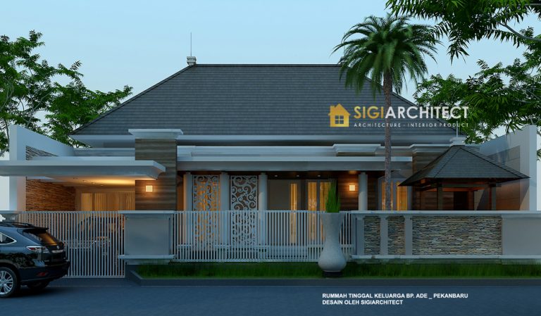 desain arsitek rumah klasik modern 1 lantai