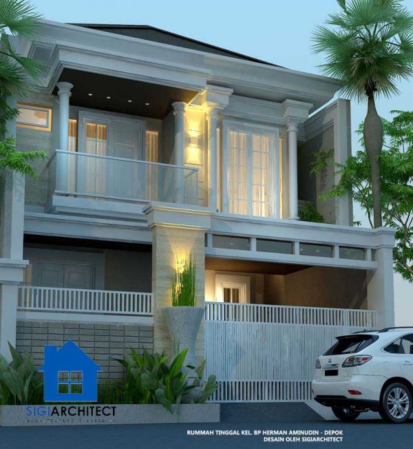 Jasa Arsitek  Rumah  Klasik 2 Lantai  Tipe 250 M2 Desain 