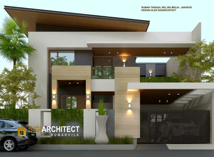 Desain Rumah Hook Minimalis Modern 2021, 2 Lantai Tipe 400 M2