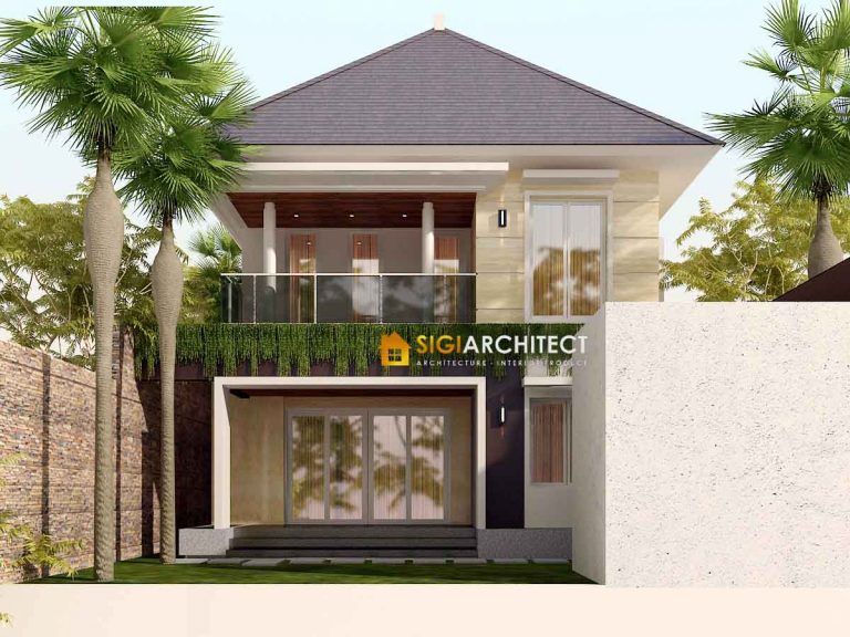 Desain Rumah Minimalis Tropis 2 Lantai LB 300 M2, Modern Facade