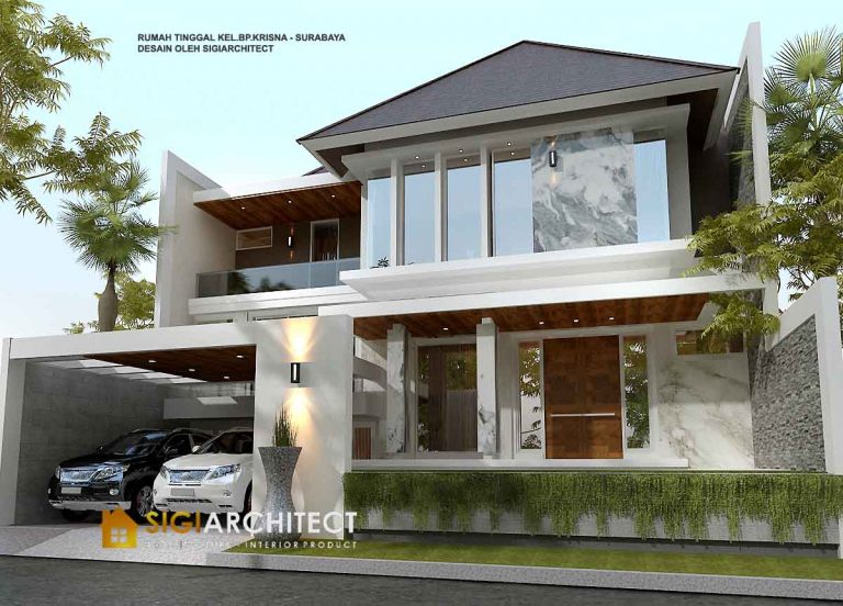 Model Rumah Split Level Desain Mewah Tropis Modern