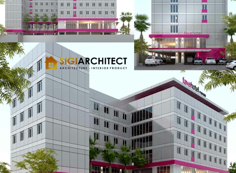 Desain Hotel 6 Lantai Bintang 3 Fave Padang Modern Minimalis