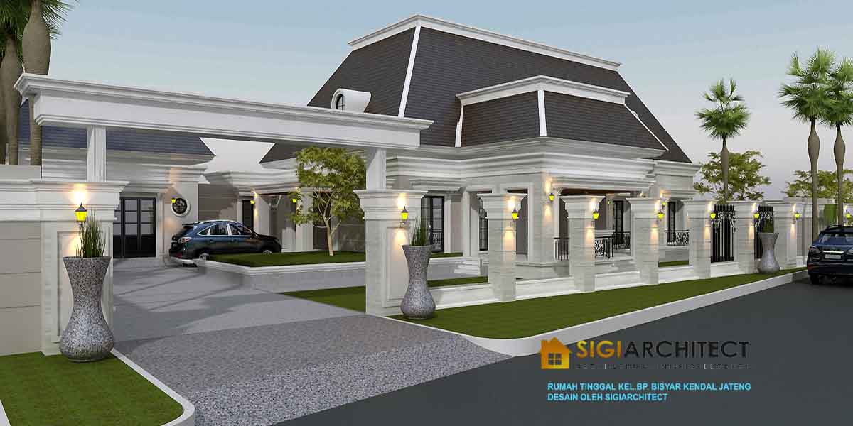 Rumah American Style 1 Lantai Desain Klasik Modern 500 M2