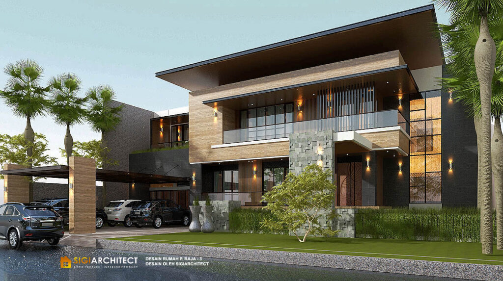 model rumah 2 lantai minimalis desain modern 2024