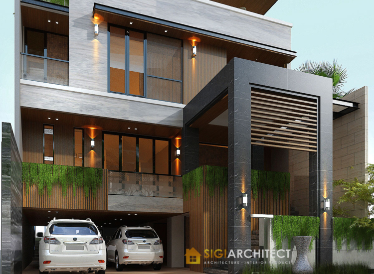 Desain Minimalis Rumah 3 Lantai & Rooftop